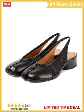 Women's Split Toe Slingback Heels Chunky Block Pump